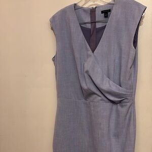 Ann Taylor blue sleeveless sheath shift dress size 10